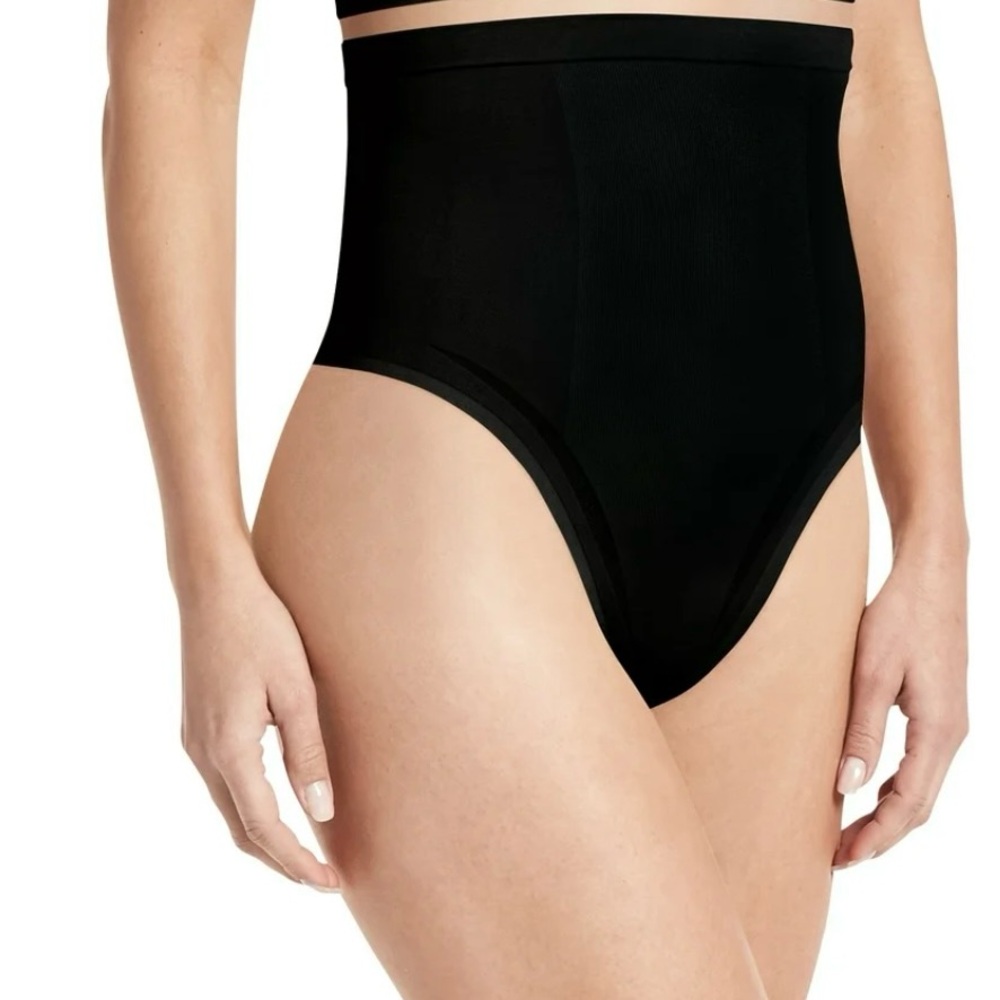 High-Waisted Thong Black Shape-wear! New in original packaging.